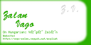 zalan vago business card